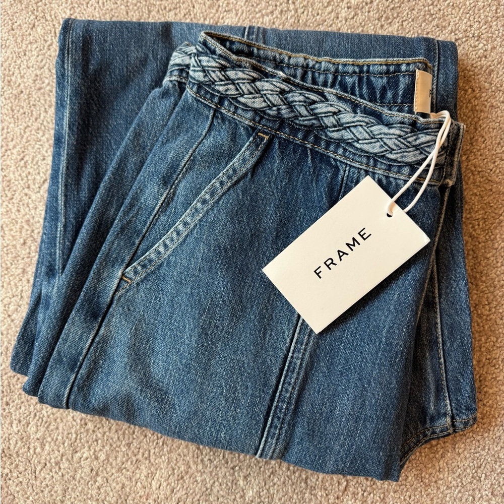 FRAME Braided Waistband Wide Leg | 27